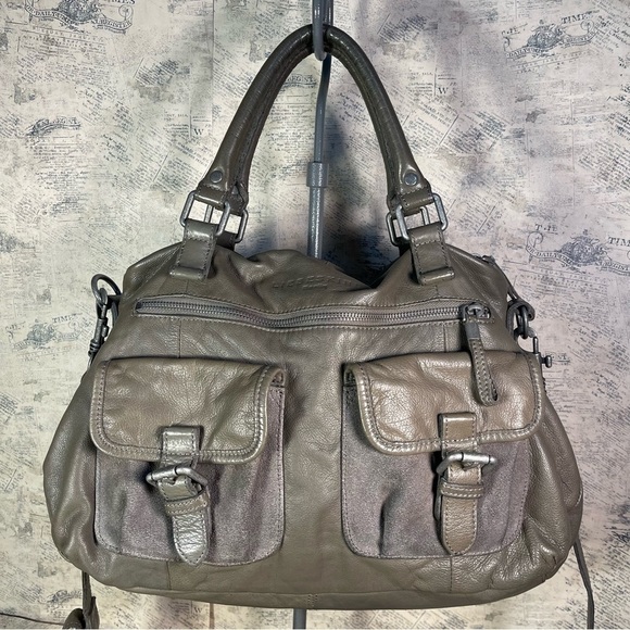 Liebeskind Berlin Leather Shoulder Bag Saddle Grey - Picture 1 of 16
